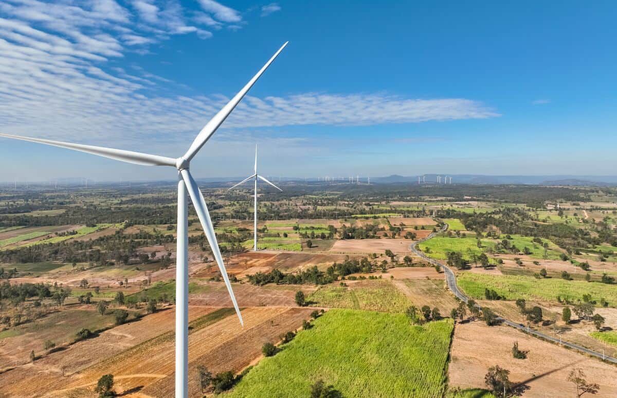 Windpark aus der Luft